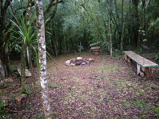 Roda de fogueira no Espaço Natural Equilíbrio